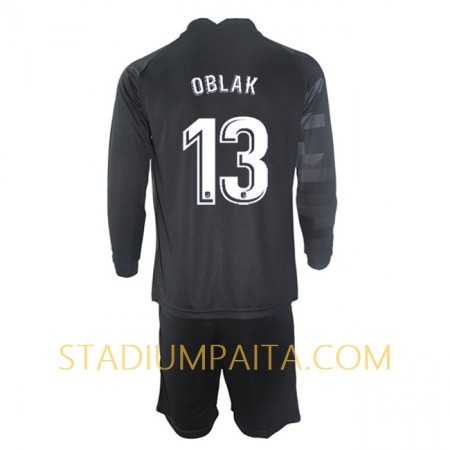 Virallinen pelipaita Atlético Madrid Jan Oblak 13 Vieras Maalivahti 2021-22 Pitkähihainen - Lasten( + Lyhyet housut ) Virallinen pelipaita Atlético Madrid Jan Oblak 13 Vieras Maalivahti 2021-22 Pitkähihainen - Lasten( + Lyhyet housut )